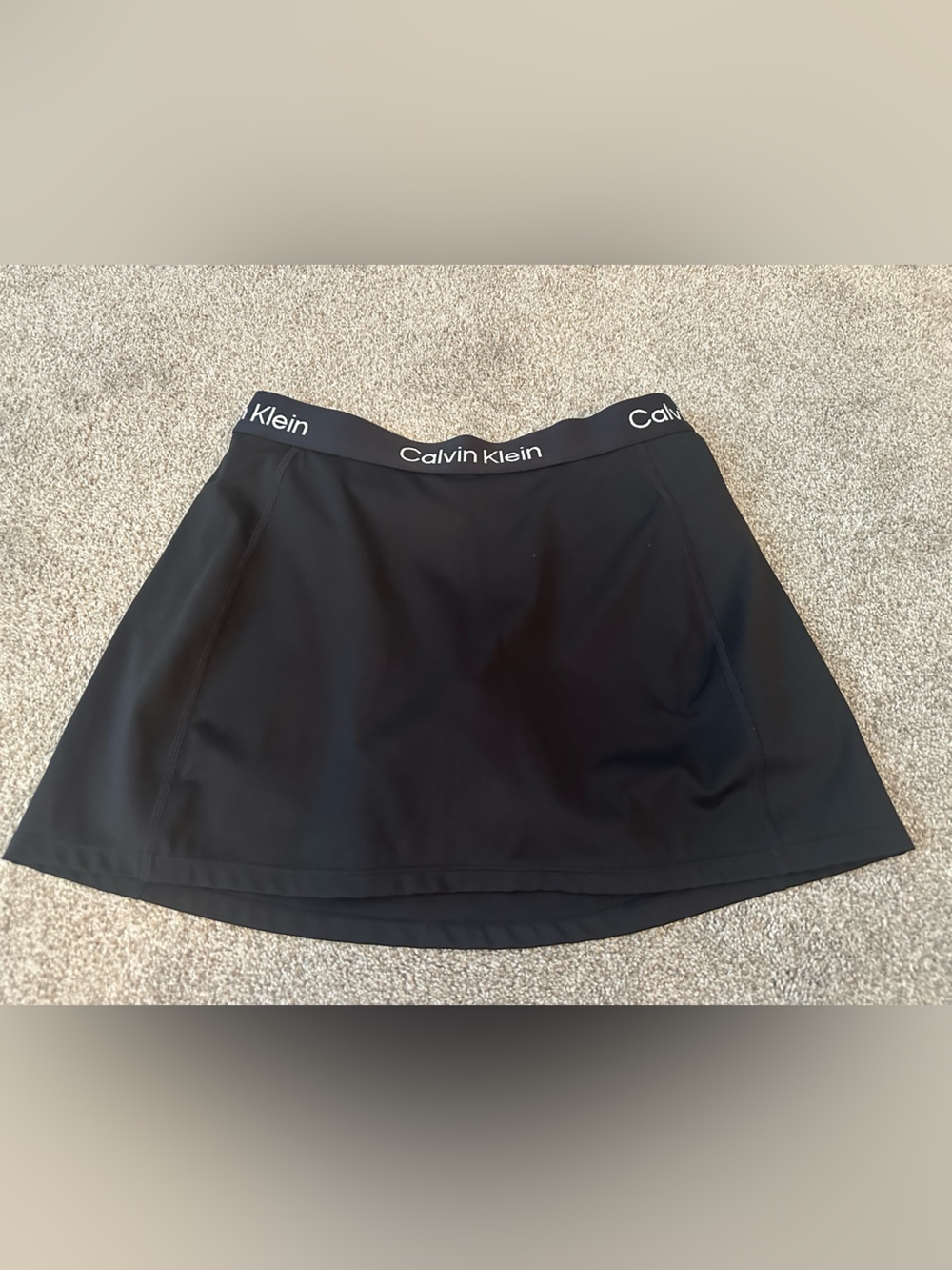 Calvin Klein Black Women's Athletic Skort with Logo Waistband  Size Small
